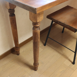 ろくろ足　国産ひのき150cm奥行約46㎝1台　カウンターテーブル　　ダイニングテーブル　カウンターテーブル　 14枚目の画像
