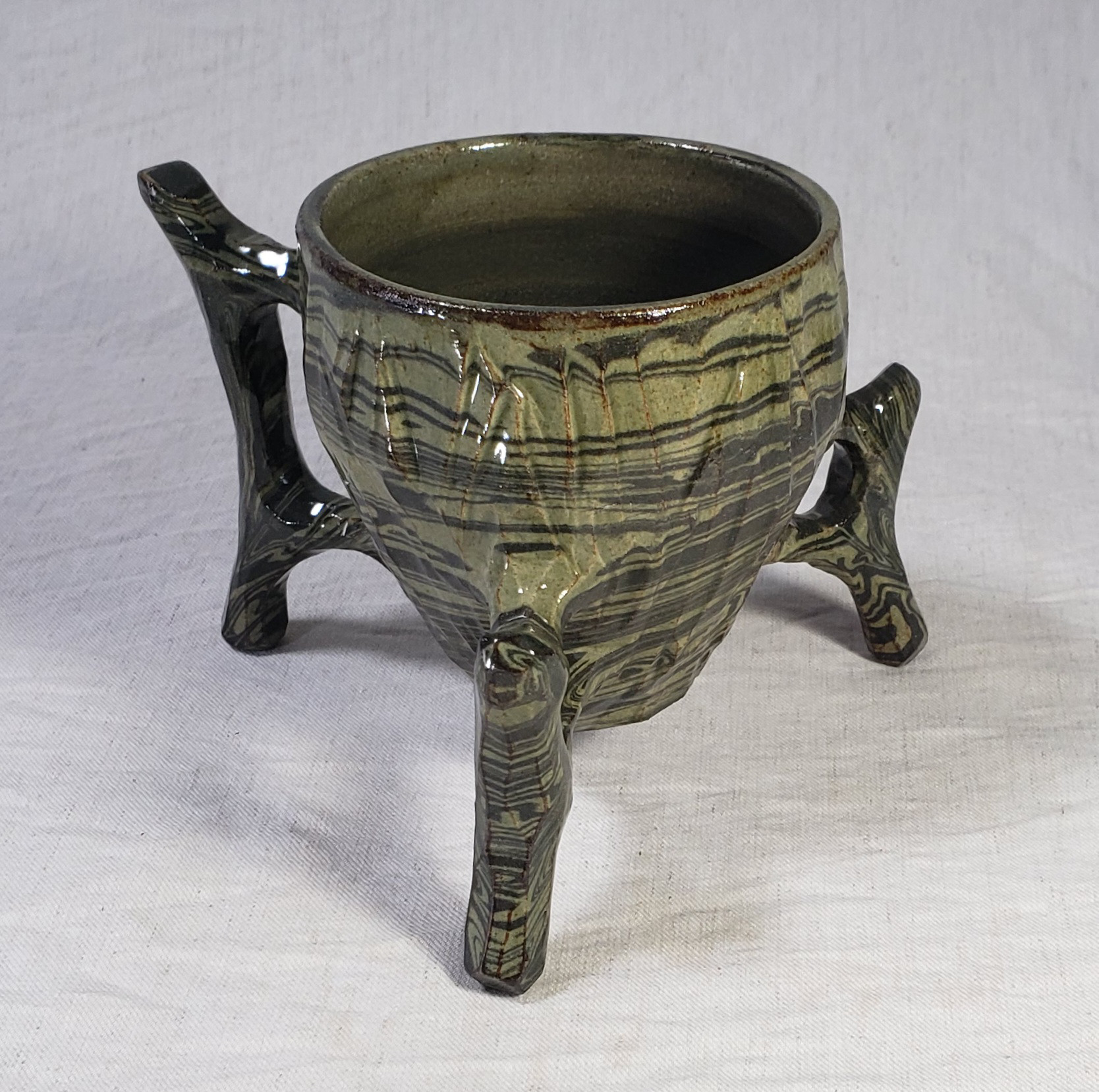 練込掘出三脚マグカップ No.71