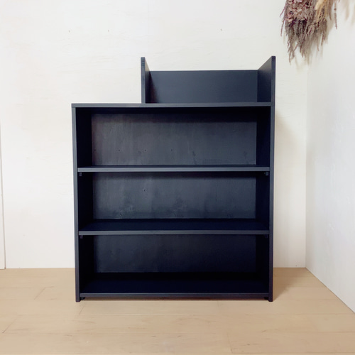 na274.囲い付き レジカウンター ショップカウンター ブラック 黒 男前