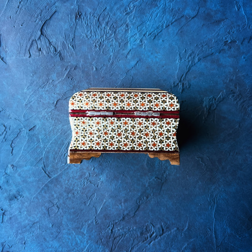 ペルシャの象嵌細工（寄木細工）小箱 長方形S（11cm）【ハータム