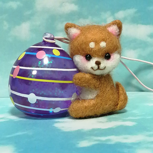 羊毛フェルト 夏祭り柴犬 ストラップ 羊毛フェルト 秋都 通販 14283371