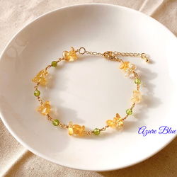 アメトリンのさざれ石のブレスレット[14kgf] ブレスレット Azure Blue