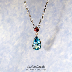 Pear Cut Sky Blue Topaz Solid 14k Solid White Gold Pendant 7枚目の画像