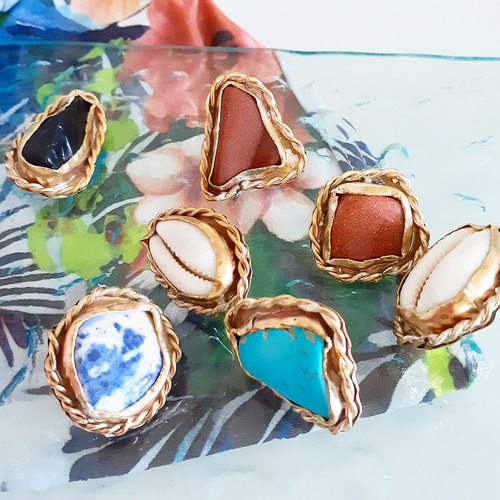 ゴム付け替え可能】Hair jewelry cowrie shell ヘアゴム laulea 通販  