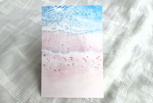 海のイラストポストカード５枚セット（暑中見舞い・残暑見舞いに・夏の季節のグリーティングカード）） 3枚目の画像