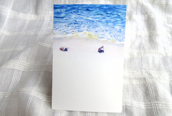 海のイラストポストカード５枚セット（暑中見舞い・残暑見舞いに・夏の季節のグリーティングカード）） 4枚目の画像