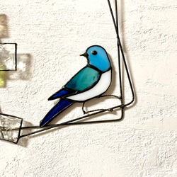 青い小鳥　フレームデザインcreema限定販売 2枚目の画像