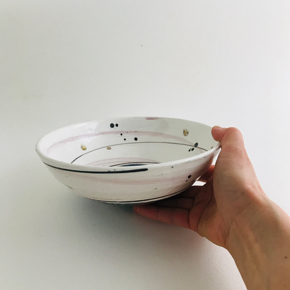 スパイラル紬bowl ３つセット　　色の組み合お好みでお選びください　麺器　盛り鉢　サラダボウル　パスタボウルにも 9枚目の画像