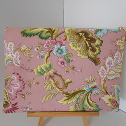 ２５㎝フランス布のポーチ　ペルセポリス　ピンク　２５㎝ 3枚目の画像