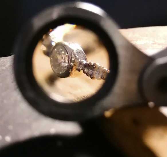 一粒石のつぶつぶリングカンティーユ技法 11枚目の画像