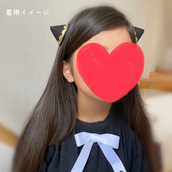 送料無料♪【猫耳　2個セット】レザータイプ　鬼の角　女の子　髪飾り　ヘアーニャンコピンコスプレ 7枚目の画像