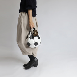 ⁂ラスト1　母の日ＳＡＬＥ　Sサイズ　上質シュリンクPUレザー　サッカー　ボール　バッグ　手持ちハンド鞄Z26S 1枚目の画像