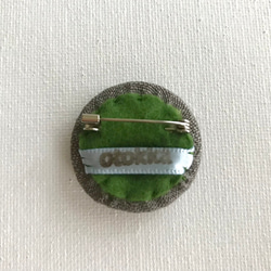カキ氷_抹茶_刺繍ブローチ_麻 4枚目の画像