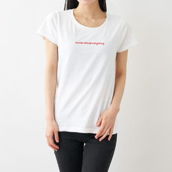 smiles change everything Tシャツ ホワイト 1枚目の画像