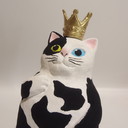 石粉粘土 彫刻『 偉そうな猫  』 芸術  彫刻　動物　猫　アート 4枚目の画像