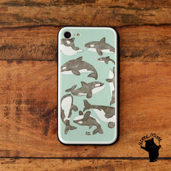 強化玻璃保護殼智慧型手機保護殼 iPhone12 iPhone 12 Pro Max 夏季虎鯨海名字雕刻 第1張的照片