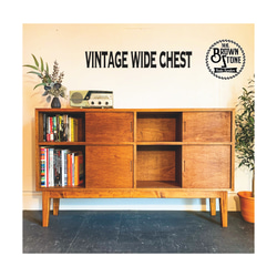 VINTAGE WIDE CHEST サイズ変更可能‼︎  本棚　チェスト　北欧　ビンテージ 1枚目の画像