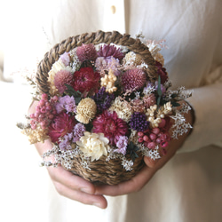 Dry flower basket (S) Red 1枚目の画像