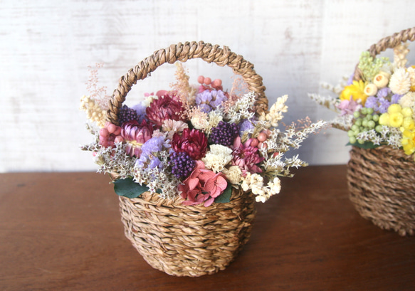 Dry flower basket (S) Red 2枚目の画像