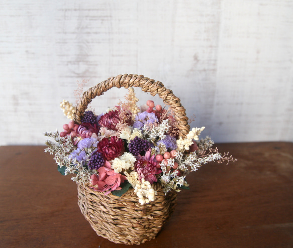 Dry flower basket (S) Red 5枚目の画像