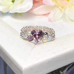 BLUE STAR〜アクアマリンカラーのリング〜【ジルコニアと