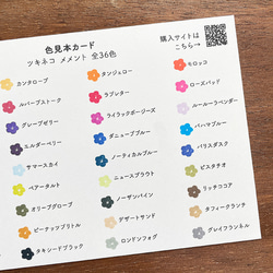 色見本カード メメント 全36色 スタンプ台 インクパッド はんこ コラージュ素材 3枚目の画像