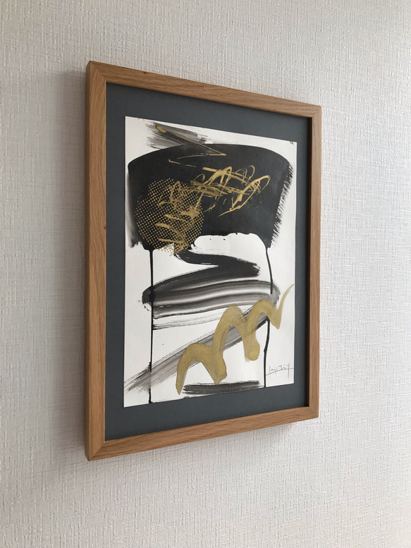 アクリル画 「クジラが泳ぐ海」 原画