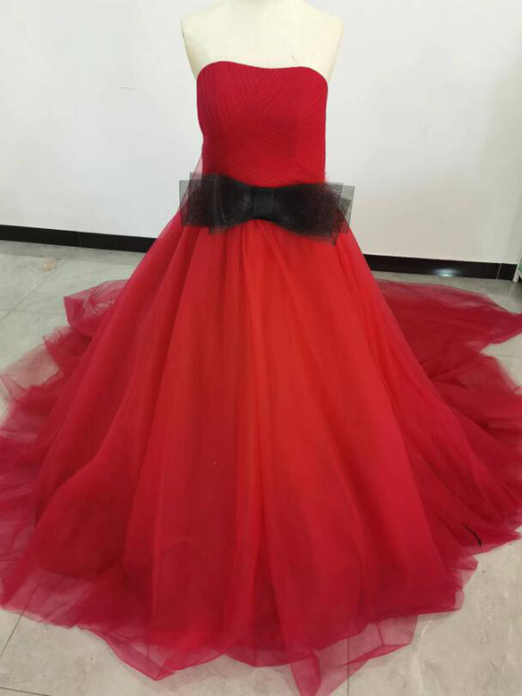 ボルドー カラードレス 高品質！ 色オーダー可能 前撮り 挙式 人気  