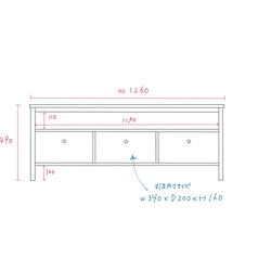 28. W140 テレビボード　ローボード　テレビ台　ナチュラル　引き出し　韓国　リゾート　おしゃれ 11枚目の画像