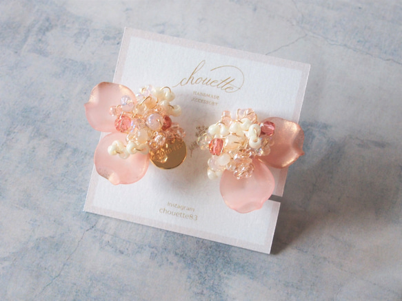 fleur de neige pierce/earring(nuance pink) 1枚目の画像