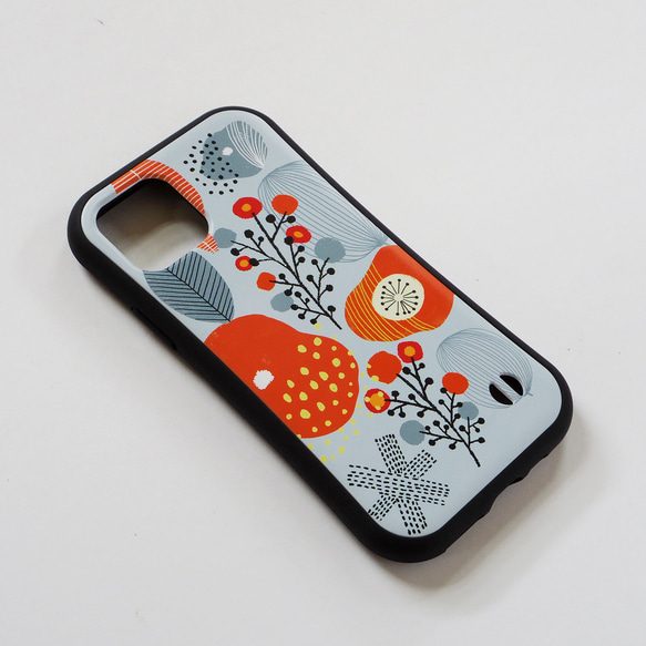 iPhone グリップケース 北欧 スマホケース 花 花畑 花柄 【優しい花】 4枚目の画像