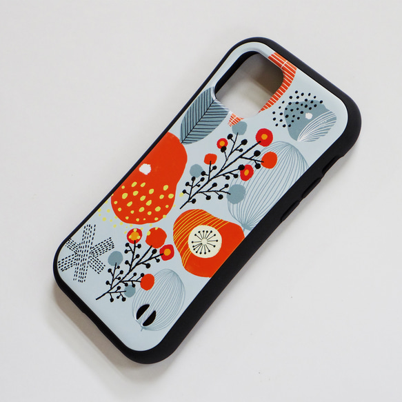iPhone グリップケース 北欧 スマホケース 花 花畑 花柄 【優しい花】 3枚目の画像