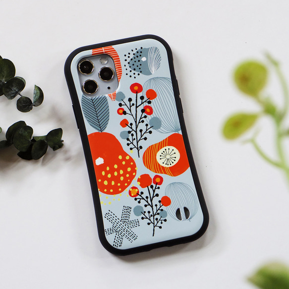 iPhone グリップケース 北欧 スマホケース 花 花畑 花柄 【優しい花】 7枚目の画像