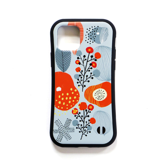iPhone グリップケース 北欧 スマホケース 花 花畑 花柄 【優しい花】 2枚目の画像