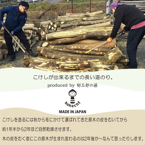 猫にひょっとこ 青【 縁起物 こけし 】 火男 笑い ネコ めでたい