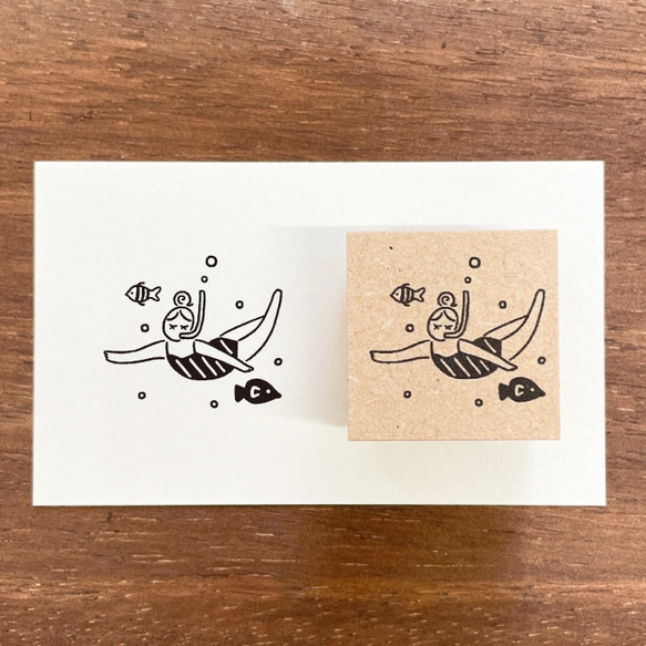 小丸子八月在海 (a-121) 季節插圖郵票 Hanko Hanko 女孩 第1張的照片