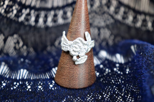 シルバーレースローズリング 薔薇 フラワー 花 指輪 シルバー950