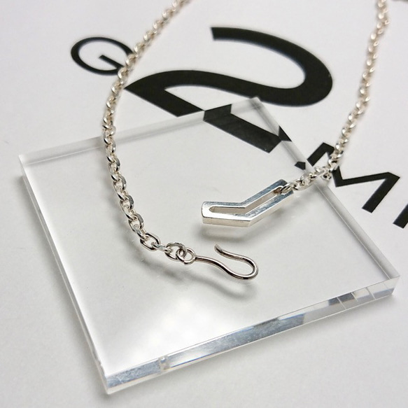 【G2MIX】Silver925 フックで留めるハートのネックレス 1枚目の画像