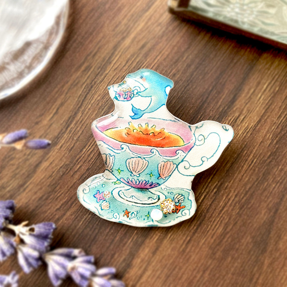 Mermaid teacup brooch｜マーメイドティーカップブローチ 4枚目の画像