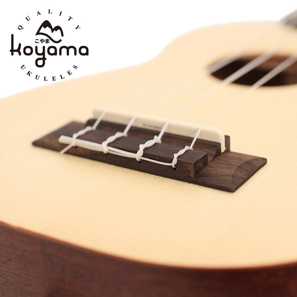 【Koyama】KYM-S11SS 21吋烏克麗麗 雲杉 Solid Spruce Soprano Ukulele 第4張的照片