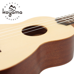 【Koyama】KYM-S11SS 21吋烏克麗麗 雲杉 Solid Spruce Soprano Ukulele 第5張的照片