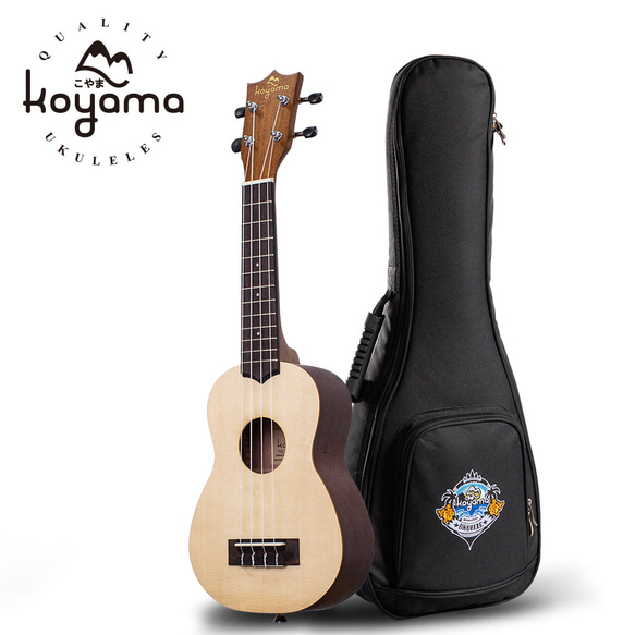 【Koyama】KYM-S11SS 21吋烏克麗麗 雲杉 Solid Spruce Soprano Ukulele 第1張的照片