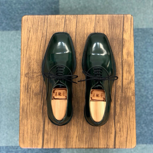 受注生産】 内羽根プレーントゥ 24.0cm〜28.5cm ビジネスシーンから