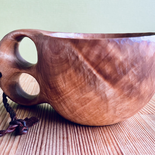ククサ（KUKSA）白樺のコブ材 ティーカップ 楽漕岳（らくそうだけ