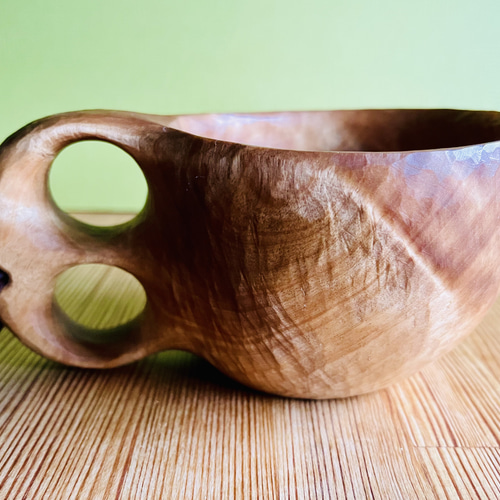 ククサ（KUKSA）白樺のコブ材 ティーカップ 楽漕岳（らくそう