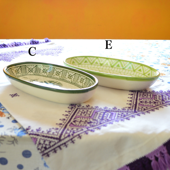 モロッコフェズ手描き陶器皿 大皿