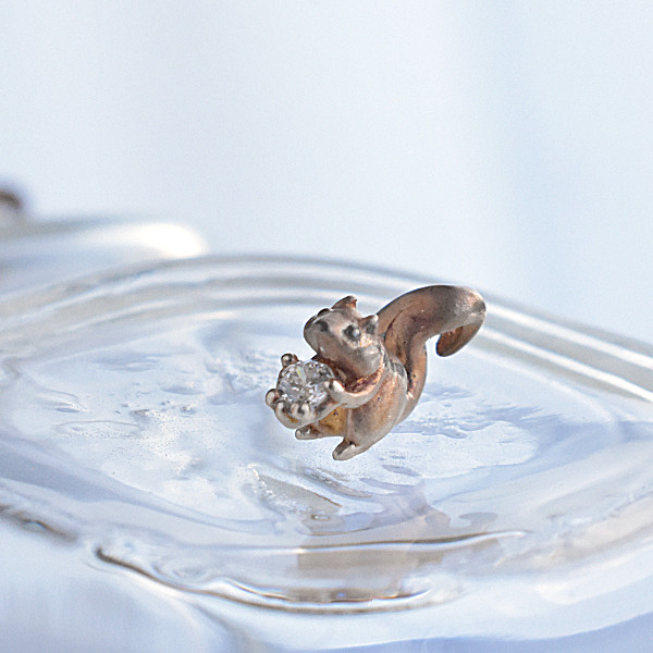 見て見て! シマリス　石付きネックレス