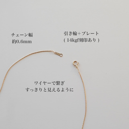 水平線 ｜14kgf 華奢アンクレット 極細 ゴールドチェーン【長さ