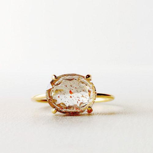 マルチカラーサンストーン サンストーン リング 天然石 リング 大粒