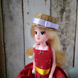 お人形・ぬいぐるみ用カンカン帽 シンプルタイプMサイズ 8枚目の画像